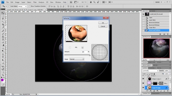 Creation of sphere of life: Step 16